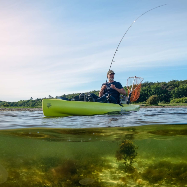 Erhvervsfotografs billede af lystfikser i Hobiekajak
